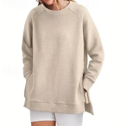Hot Hoodie Sweatshirt Plain For Women's Adults' Non-Printing Street Casual Daily Women Hoodies & Sweatshirts