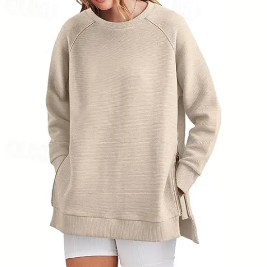 Hot Hoodie Sweatshirt Plain For Women's Adults' Non-Printing Street Casual Daily Women Hoodies & Sweatshirts