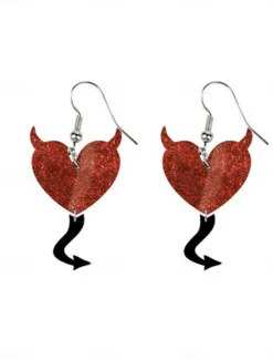 Hot Hoop Earrings Classic Retro Sweet Heart Earrings Jewelry 1# / 2# / 3# For Valentine's Day Street Women Trendy Jewelry
