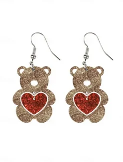 Hot Hoop Earrings Classic Retro Sweet Heart Earrings Jewelry 1# / 2# / 3# For Valentine's Day Street Women Trendy Jewelry