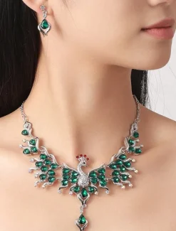 Jewelry Set For Women's Wedding Party Evening Gift Alloy Geometrical Women Trendy Jewelry