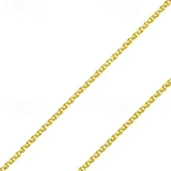 Outlet 14k solid gold italian yellow gold 1.5mm flat open wheat link chain necklace- made in italy-14 karat with lobster claw clasp include gift box with order 18.5 inches Women Trendy Jewelry