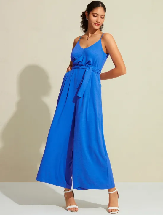 Hot Lace Up Strappy Pocket Sleeveless Jumpsuit Women Jumpsuits