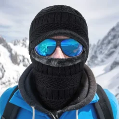 Men's Balaclava Beanie Hat Thermal Warm Windproof Breathable Fleece Hat Winter Snowboard for Skiing Snowboarding Winter Sports Women Hats