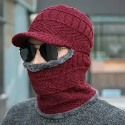 Men's Balaclava Beanie Hat Thermal Warm Windproof Breathable Fleece Hat Winter Snowboard for Skiing Snowboarding Winter Sports Women Hats
