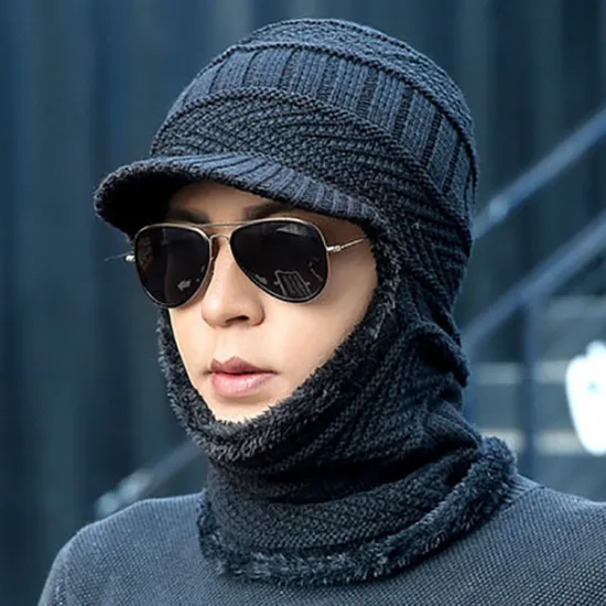 Men's Balaclava Beanie Hat Thermal Warm Windproof Breathable Fleece Hat Winter Snowboard for Skiing Snowboarding Winter Sports Women Hats