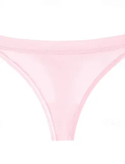 Clearance Men's Basic Panties Boyshorts G-strings & Thongs Panties 1 PC Underwear Simple Romantic Sexy Pure Color Cotton Low Waist Petite Sexy Black Pink Wine XS S M Home Outfits Women Lingerie
