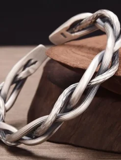 New Men's Women's Bracelet Bangles Retro Vintage Theme Classic Wood Bracelet Jewelry 1# / 2# / 3# For Daily Date Festival Women Trendy Jewelry