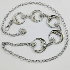 Clearance Men's Women's Chain Belt Metal Chain Buckle Free Embossed Casual Classic Party Daily Women Belt