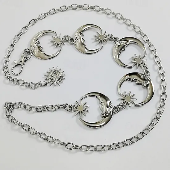 Clearance Men's Women's Chain Belt Metal Chain Buckle Free Embossed Casual Classic Party Daily Women Belt