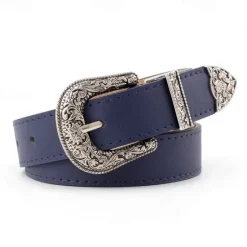 Outlet Men's Women's PU Buckle Belt PU Leather Metal Bucke Eyelet Formal Casual Party Daily Black Gray Dark Blue Brown Women Belt