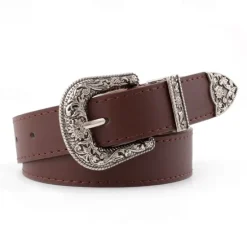 Outlet Men's Women's PU Buckle Belt PU Leather Metal Bucke Eyelet Formal Casual Party Daily Black Gray Dark Blue Brown Women Belt