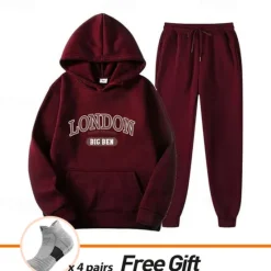 Hot Men's Women's Tracksuit Sweatsuit Casual Fall Long Sleeve Velvet Thermal Warm Soft Fitness Running Jogging Sportswear Activewear Solid Colored Dark Grey Black White Women Two Piece Sets