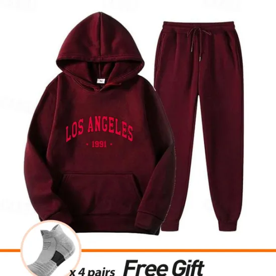 Hot Men's Women's Tracksuit Sweatsuit Casual Fall Long Sleeve Velvet Thermal Warm Soft Fitness Running Jogging Sportswear Activewear Solid Colored Dark Grey Black White Women Two Piece Sets