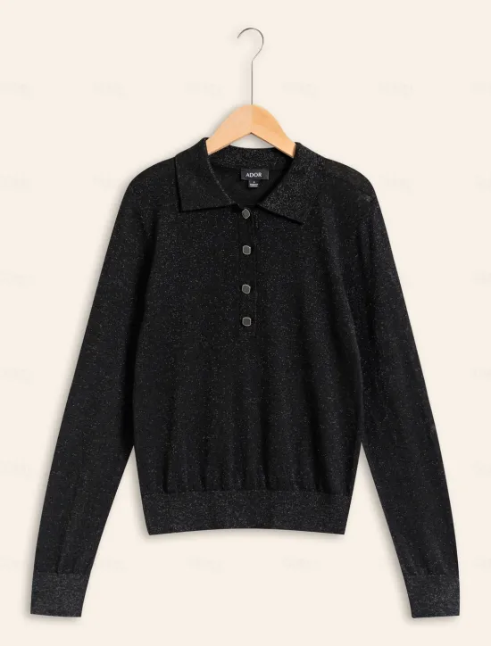 Sale Minimalist Wool Blend Polo Knitwear Women Pullovers & Tops