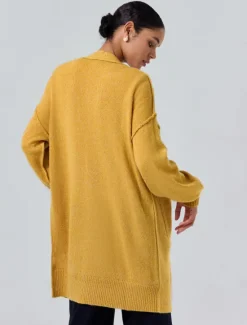 Online Mohair Bishop Sleeve Casual Daily Knit Cardigan Women Cardigans & Outerwears