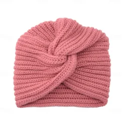 Sale Muslim Inner Hijab Caps Bohemia Turban Cross Wrap Head Indian Hat Knitting Hijab Bonnet Turbante Cap for Women Wear Women Hats