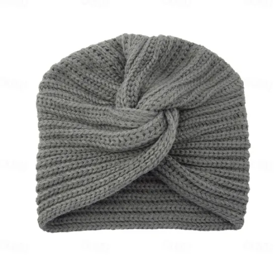 Sale Muslim Inner Hijab Caps Bohemia Turban Cross Wrap Head Indian Hat Knitting Hijab Bonnet Turbante Cap for Women Wear Women Hats