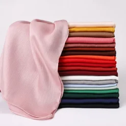 Hot Muslim Scarf Crinkled Shawl Women Abaya Solid Hijab Ramadan Hijabs For Woman Abayas Dress Turban Instant Scarf Women Scarves