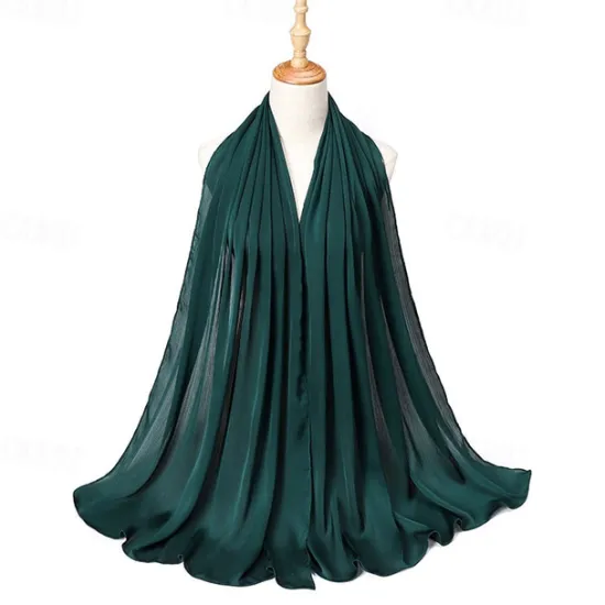 Hot Muslim Scarf Crinkled Shawl Women Abaya Solid Hijab Ramadan Hijabs For Woman Abayas Dress Turban Instant Scarf Women Scarves
