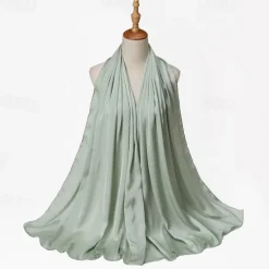 Hot Muslim Scarf Crinkled Shawl Women Abaya Solid Hijab Ramadan Hijabs For Woman Abayas Dress Turban Instant Scarf Women Scarves