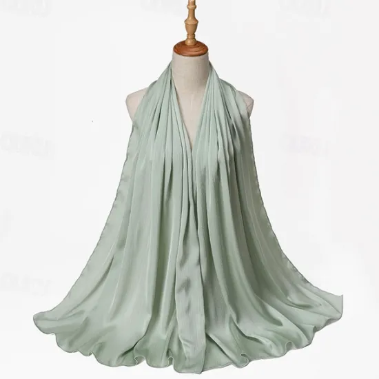 Hot Muslim Scarf Crinkled Shawl Women Abaya Solid Hijab Ramadan Hijabs For Woman Abayas Dress Turban Instant Scarf Women Scarves