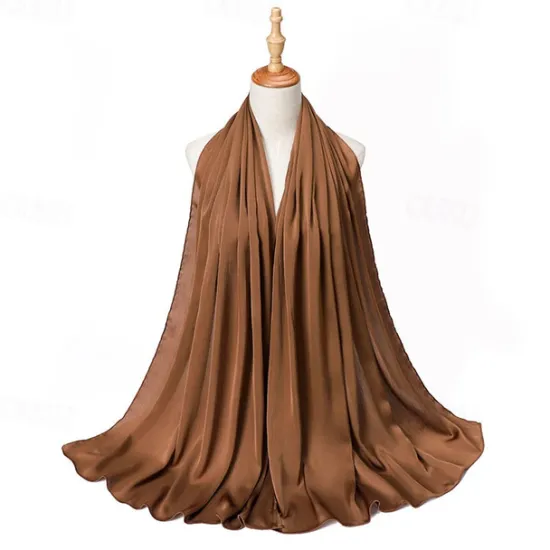 Hot Muslim Scarf Crinkled Shawl Women Abaya Solid Hijab Ramadan Hijabs For Woman Abayas Dress Turban Instant Scarf Women Scarves