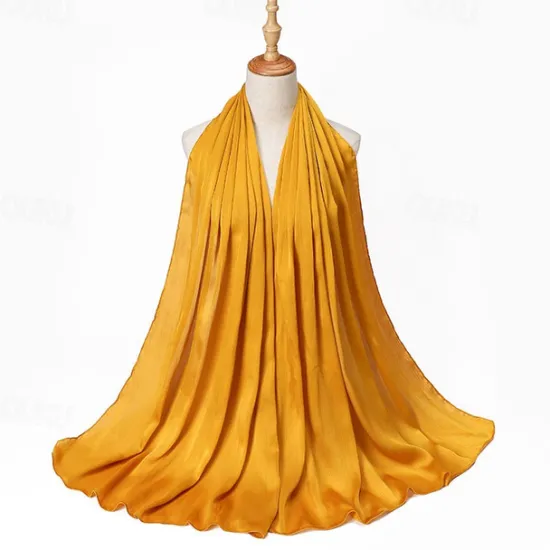 Hot Muslim Scarf Crinkled Shawl Women Abaya Solid Hijab Ramadan Hijabs For Woman Abayas Dress Turban Instant Scarf Women Scarves