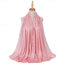 Hot Muslim Scarf Crinkled Shawl Women Abaya Solid Hijab Ramadan Hijabs For Woman Abayas Dress Turban Instant Scarf Women Scarves