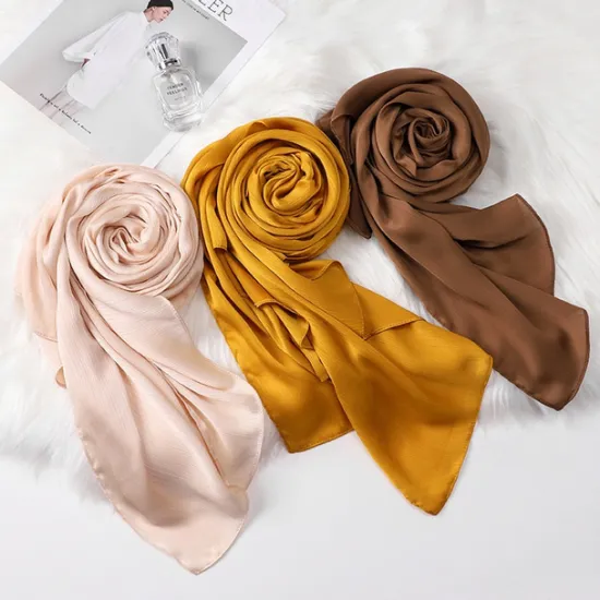 Hot Muslim Scarf Crinkled Shawl Women Abaya Solid Hijab Ramadan Hijabs For Woman Abayas Dress Turban Instant Scarf Women Scarves