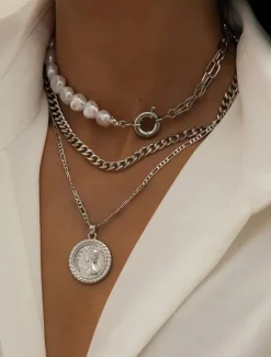 Outlet Necklace Chrome Women's Elegant Classic Necklace For Daily Women Accessories