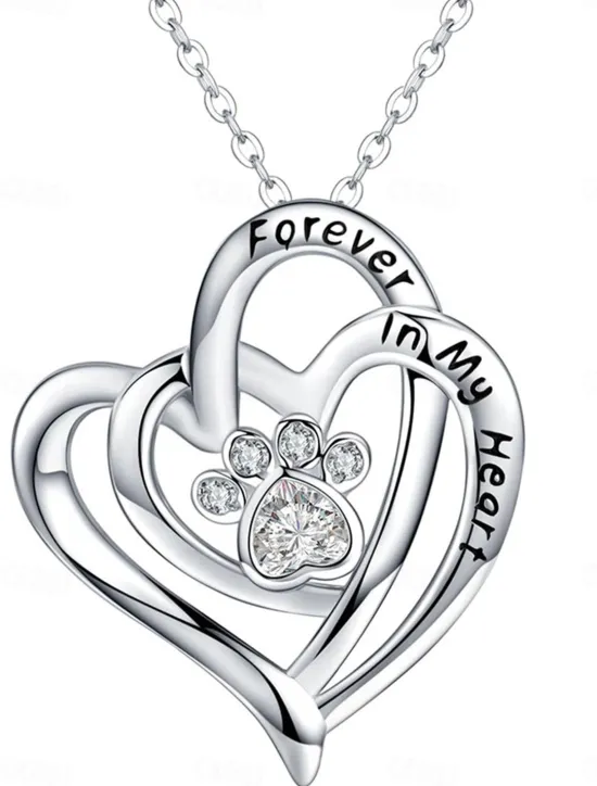 New Necklace Chrome Women's Fashion Cute Classic Heart Lovely Heart Shape Necklace For Daily Valentine's Day Women Spring Accessories
