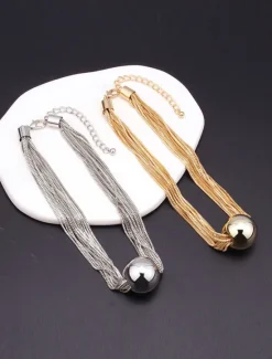 Necklace Chrome Women's Fashion Cute Classic Cool Heart Shape Necklace For Daily Women Accessories