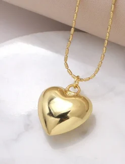Sale Necklace Copper Women's Fashion Cute Classic Heart Lovely Heart Shape Necklace For Daily Valentine's Day Women Trendy Jewelry