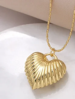 Sale Necklace Copper Women's Fashion Cute Classic Heart Lovely Heart Shape Necklace For Daily Valentine's Day Women Trendy Jewelry