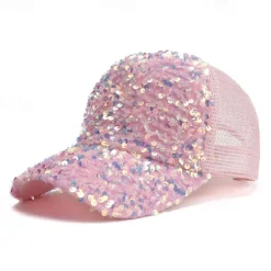New New Shiny sequined Unisex Cotton Dad Hat Baseball Caps Snapback Fashion Sports Hats For Men Women Stree Hip Hop Cap Women Hats