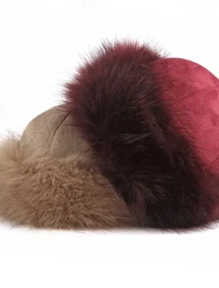 Online New Thick Warm Russian Hat Ladies Suede Bomber Hat Windproof Women Soft Hat Female Mongolia Cap Women Skullies Beanies Women Hats