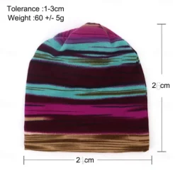 Discount New Unisex Stripe Print Beanie Hat Women Soft Autumn Winter Warm Hat Scarf Casual Outdoor Hip Hop Cap Women Hats