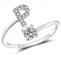 Hot 1PC Band Ring For Men's Women's Crystal White Alloy Classic Women Trendy Jewelry