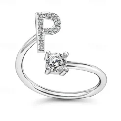 Hot 1PC Band Ring For Men's Women's Crystal White Alloy Classic Women Trendy Jewelry