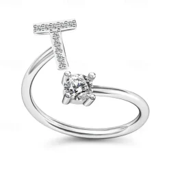 Hot 1PC Band Ring For Men's Women's Crystal White Alloy Classic Women Trendy Jewelry