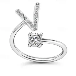 Hot 1PC Band Ring For Men's Women's Crystal White Alloy Classic Women Trendy Jewelry