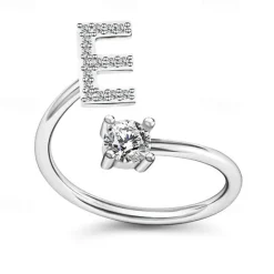 Hot 1PC Band Ring For Men's Women's Crystal White Alloy Classic Women Trendy Jewelry