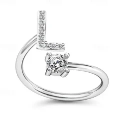 Hot 1PC Band Ring For Men's Women's Crystal White Alloy Classic Women Trendy Jewelry