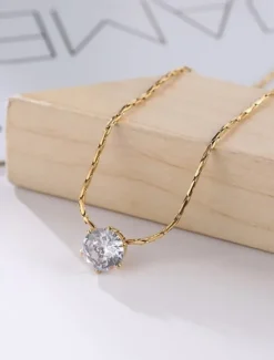 Online 1PC Choker Necklace For Women's Party Evening Gift Alloy Classic Precious Women Trendy Jewelry