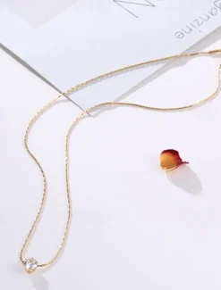 Online 1PC Choker Necklace For Women's Party Evening Gift Alloy Classic Precious Women Trendy Jewelry