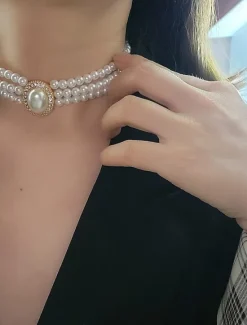 Best 1PC Choker Necklace Necklace For Women's Wedding Party Evening Gift Alloy Beads Precious Women Trendy Jewelry