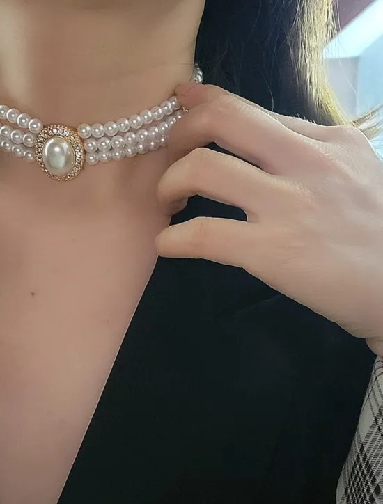Best 1PC Choker Necklace Necklace For Women's Wedding Party Evening Gift Alloy Beads Precious Women Trendy Jewelry