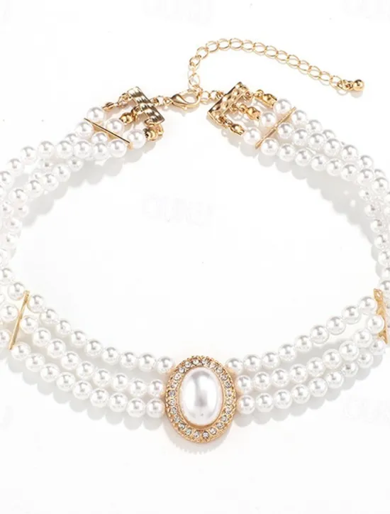 Best 1PC Choker Necklace Necklace For Women's Wedding Party Evening Gift Alloy Beads Precious Women Trendy Jewelry
