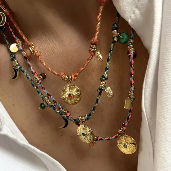 Online 1PC Necklace For Women's Street Daily Alloy Retro Coin Women Trendy Jewelry